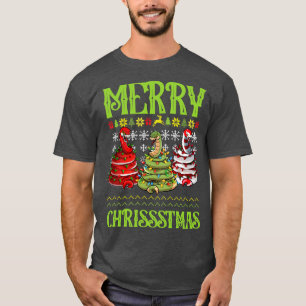 T-shirt Serpents Joyeux arbres de Noël Drôle Mery Chrissst