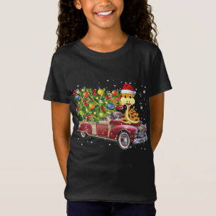 T-Shirt Serpents Marches Camion Rouge Arbre de Noël Joyaux