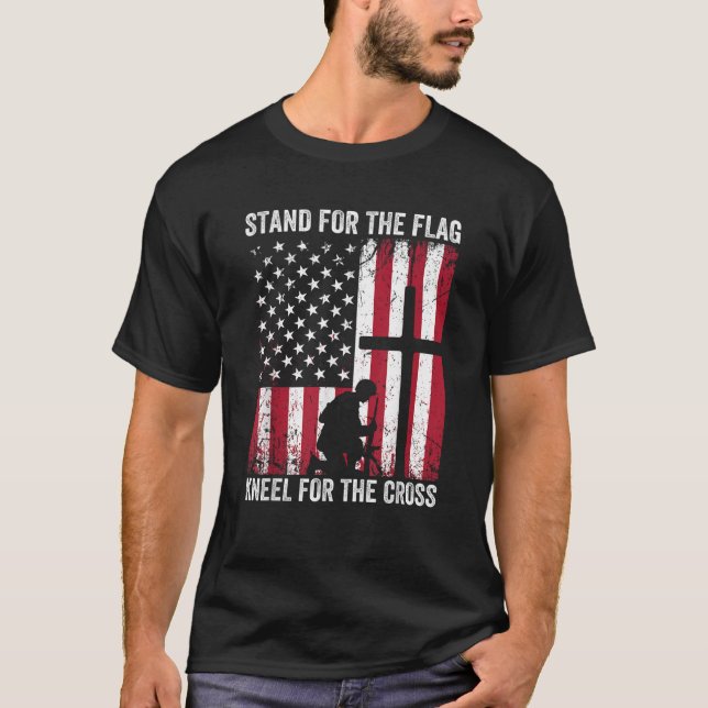 T-shirt Serrer Pour Le Pignon Drapeau Pour La Croix (Devant)