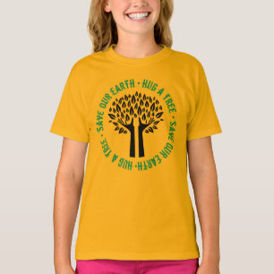 T-shirt Serrer un arbre sauver notre terre
