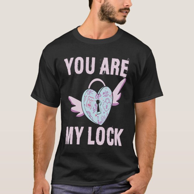 T-shirt Serrure et hommes clés Femmes Mari Femme Couples V (Devant)