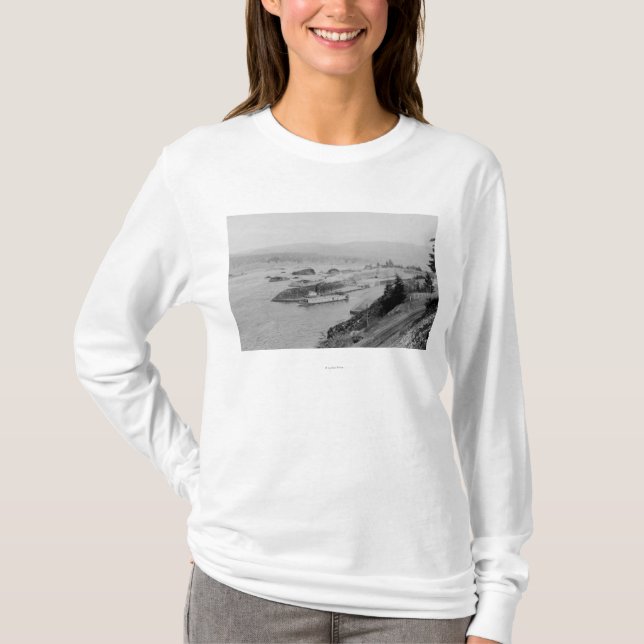 T-shirt Serrures de cascade sur la photographie du fleuve (Devant)