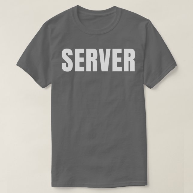 T-shirt Server Funky Job Title Profession Anniversaire ID  (Design devant)