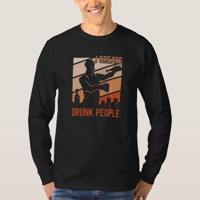 T-shirt Serveur de bar   (Devant)