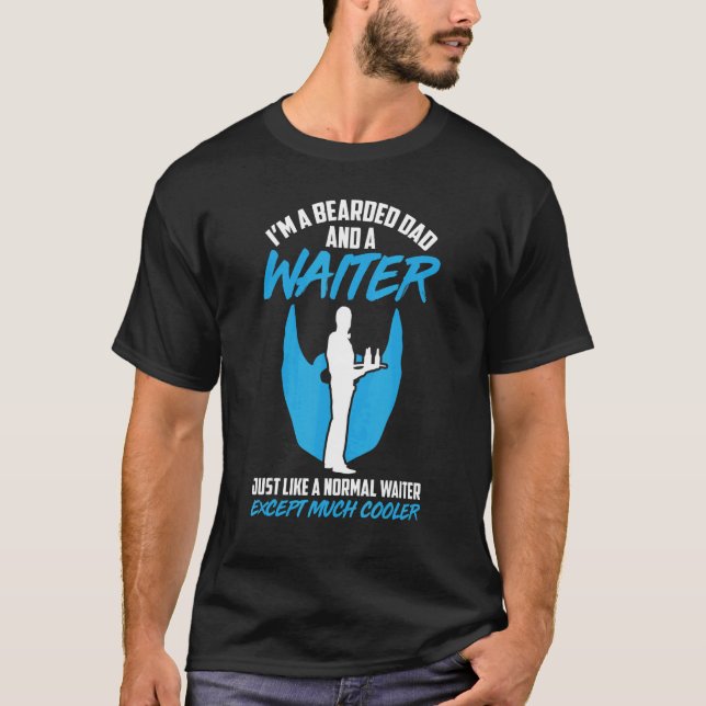 T-shirt Serveur De Waitress Pour Hommes Travaille En Gastr (Devant)