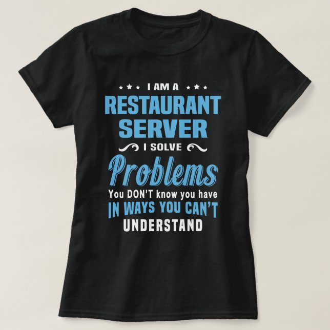 T-shirt Serveur Restaurant (Design devant)
