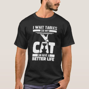T-shirt Serveur Waitress Cat