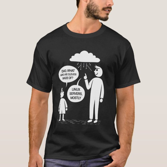 T-shirt Serveurs Linux Principalement Ordinateurs De Servi (Devant)