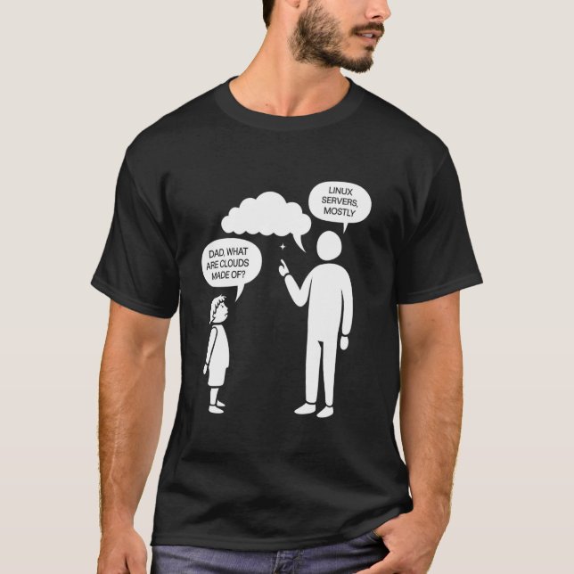 T-shirt Serveurs Linux Principalement Ordinateurs De Servi (Devant)