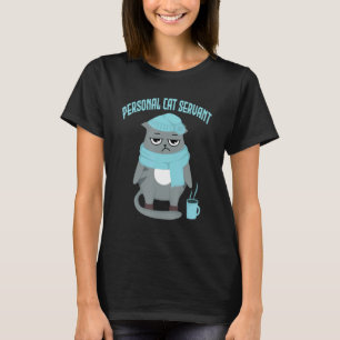 T-shirt Serveuse de chat personnel Chat maman chat papa 1