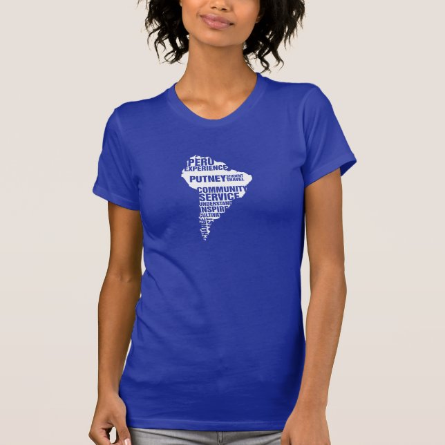 T-shirt Service à la communauté Pérou dans des couleurs (Devant)