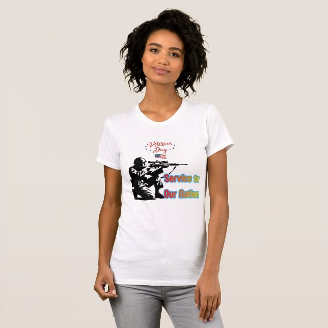 T-shirt Service à la Nation blanc (Devant entier)