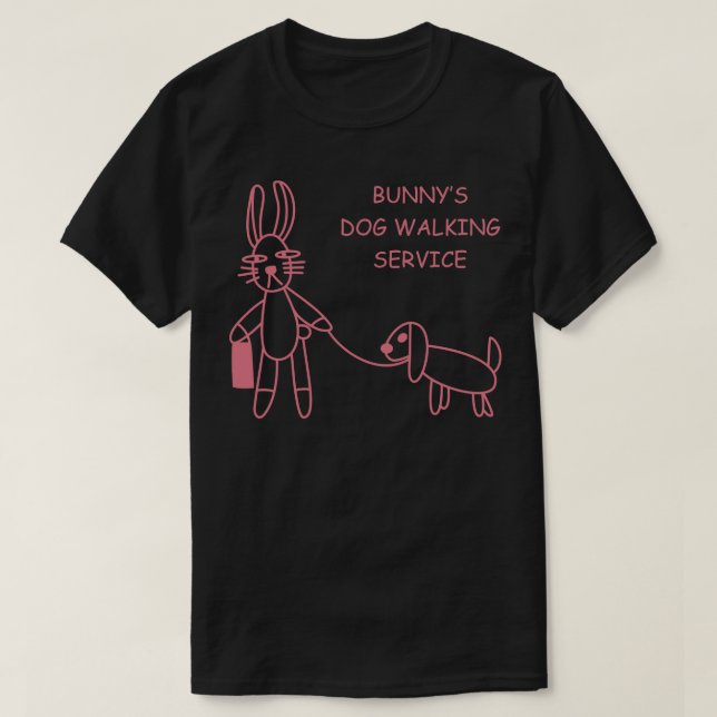 T-shirt Service de marche pour chiens Bunnys (Design devant)