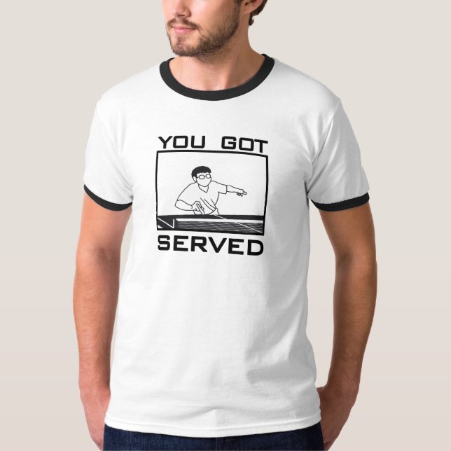 T-shirt Service de ping-pong (Devant)