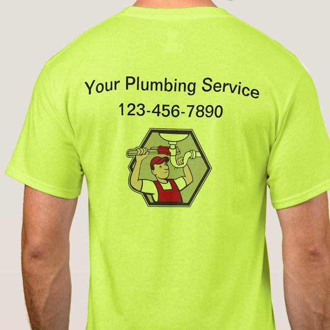 T-shirt Service de plomberie rétro Logo d'entreprise Chemi (Créateur téléchargé)