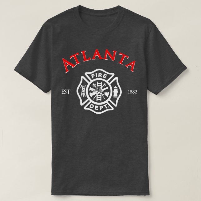T-shirt Service de Secourt incendie d'Atlanta en Géorgie P (Design devant)