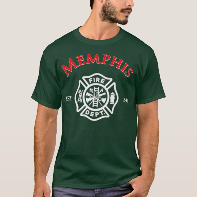 T-shirt Service de Secourt incendie de Memphis Tennessee D (Devant)