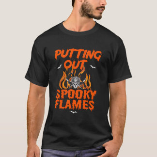T-shirt Service de Secourt incendie de pompier d'Halloween