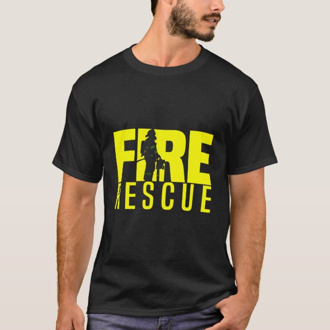 T-shirt Service de Secourt incendie Pompiers Unité de pomp (Devant)