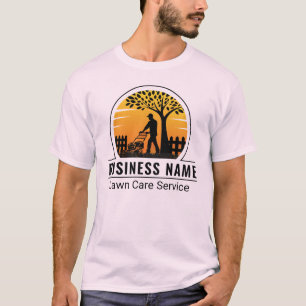 T-shirt Service de soins de pelouse pour jardiniers au cou
