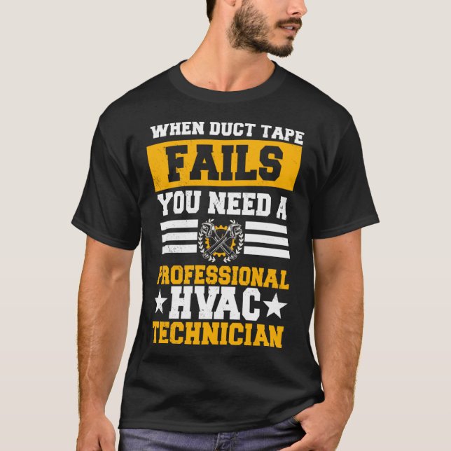 T-shirt Service de technicien HVAC Travail d'installateur  (Devant)