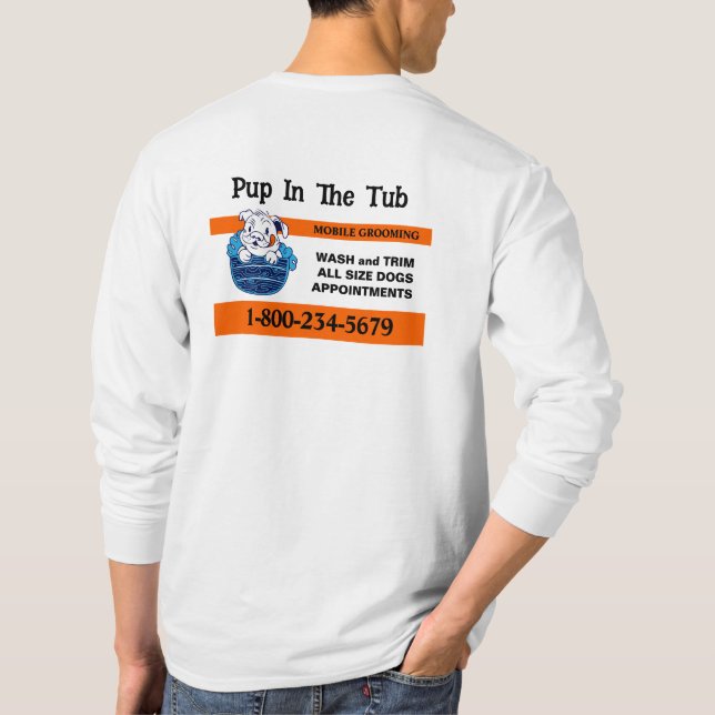 T-shirt Service de toilettage professionnel pour chiens (Dos)