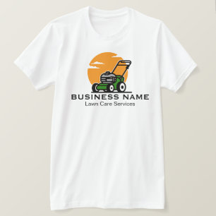 T-shirt Service de tonte de pelouse Orange Green