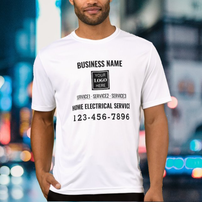 T-shirt Service d'entreprise électrique Code QR Logo Trava (Créateur téléchargé)