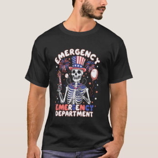 T-shirt Service des urgences 4 juillet infirmière des urge