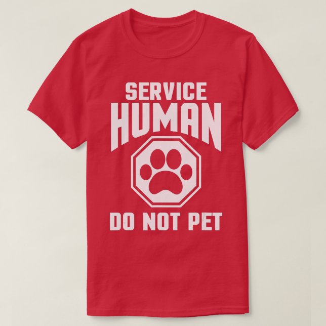 T-shirt Service Design humain ne pas animaux de compagnie  (Design devant)