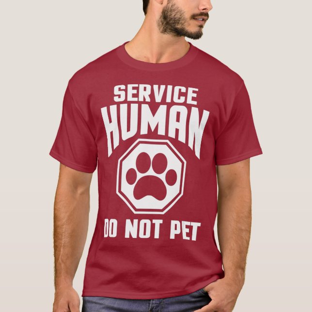 T-shirt Service Design humain ne pas animaux de compagnie  (Devant)