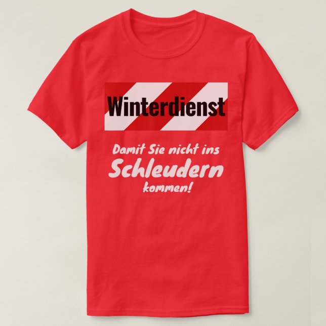 T-shirt Service d'hiver pour ne pas entrer dans le slin (Design devant)