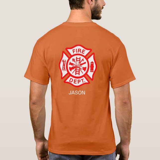 T-shirt Service d'incendie classique Maltese Cross Firefig (Dos)