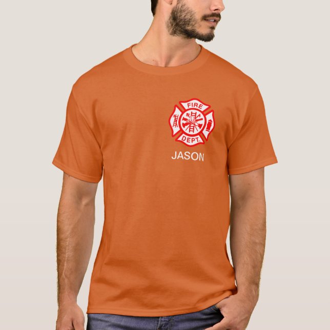 T-shirt Service d'incendie classique Maltese Cross Firefig (Devant)