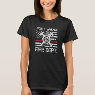 T-shirt Service d'incendie de Fort Wayne Indiana Mince Red
