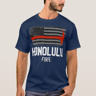 T-shirt Service d'incendie d'Honolulu Hawaii Pompiers