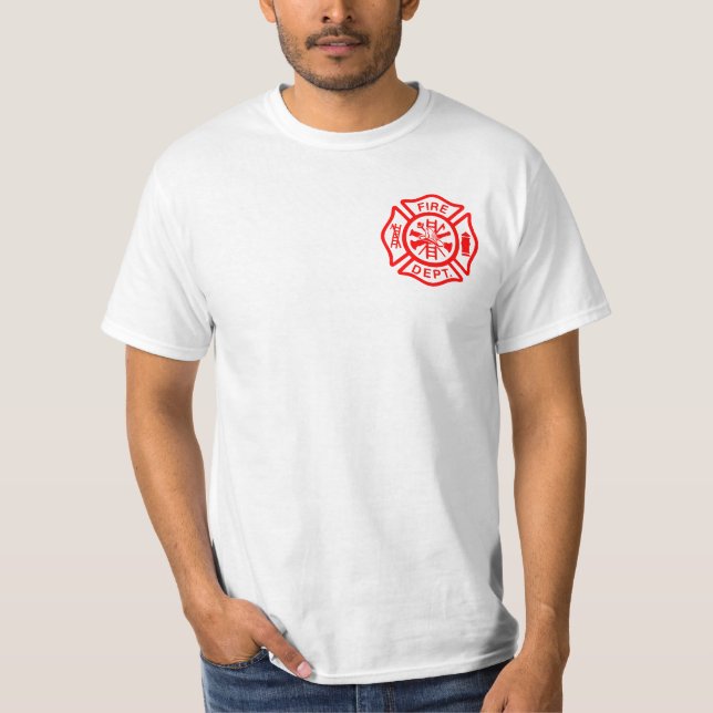 T-shirt Service d'incendie du logo pompier (Devant)