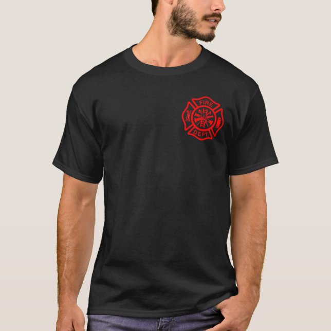 T-shirt Service d'incendie du logo pompier (Devant)