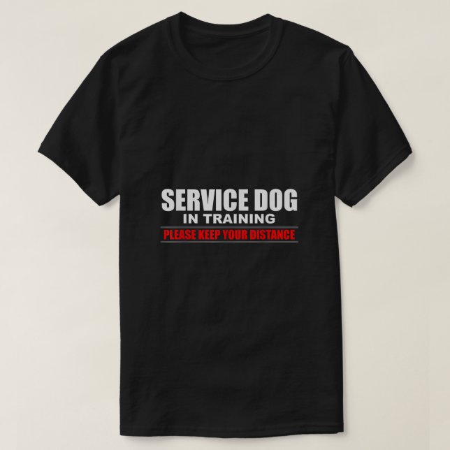 T-shirt Service Dog In Training Chien Handler et Trainer (Design devant)