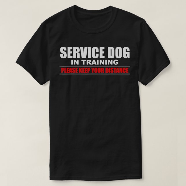 T-shirt Service Dog In Training Chien Handler et Trainer (Design devant)