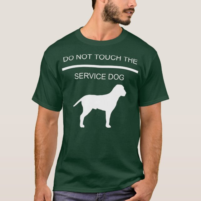 T-shirt Service Dog Training Ne Touchez Pas Au Service (Devant)