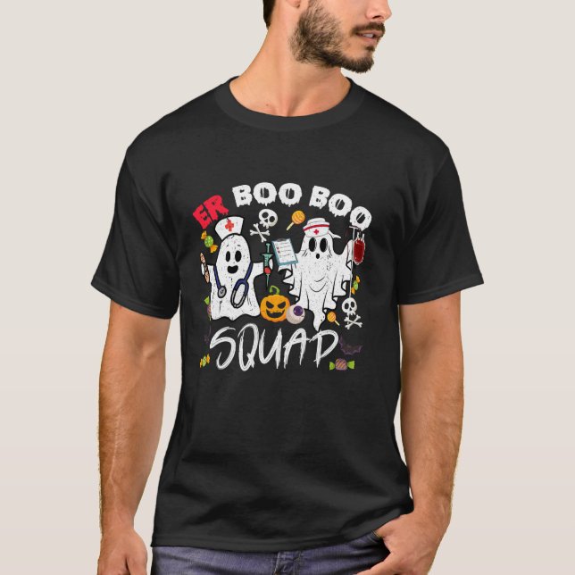 T-shirt Service d'urgence de la nuit du poste d'infirmier  (Devant)