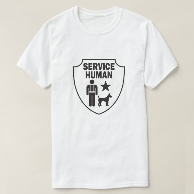 T-shirt Service Human drôle propriétaires de chiens (Design devant)