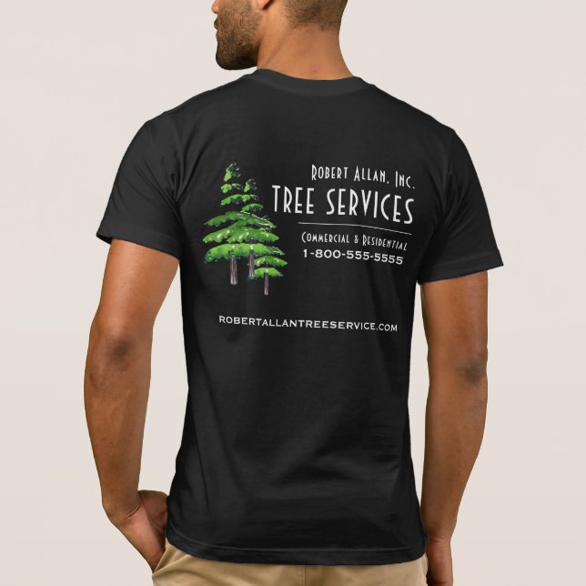 T-shirt Services d'arborescence personnalisés (Dos)