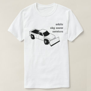 T-shirt services de neige blanche