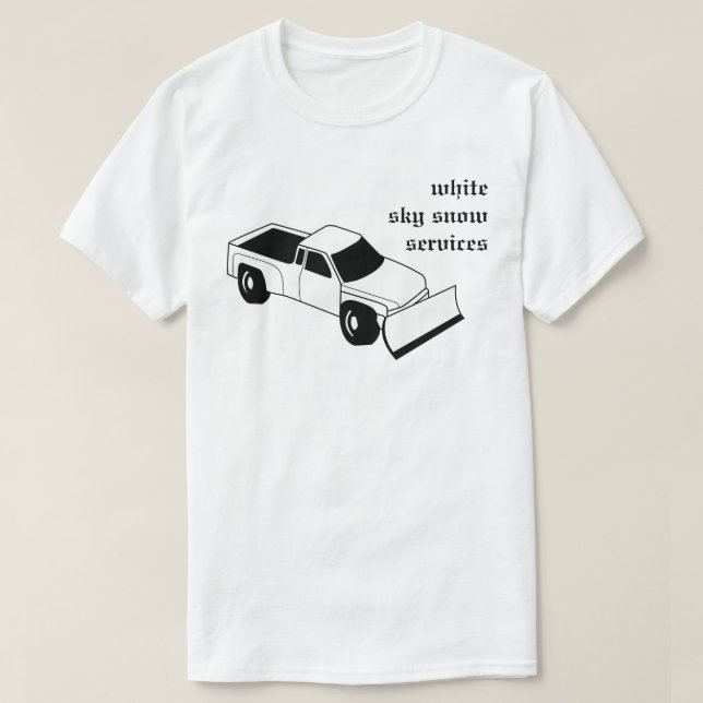 T-shirt services de neige blanche (Design devant)