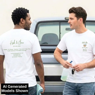 T-shirt Services de nettoyage de maison modernes et frais