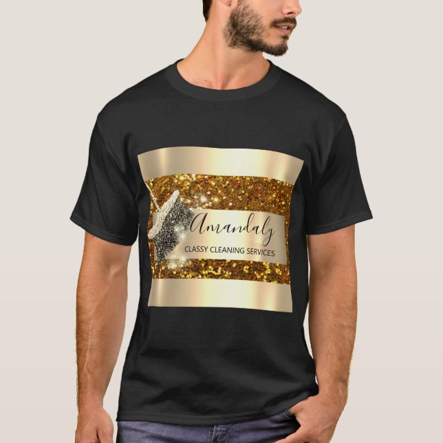 T-shirt Services de nettoyage Maid House Garder Gold Lux (Devant)