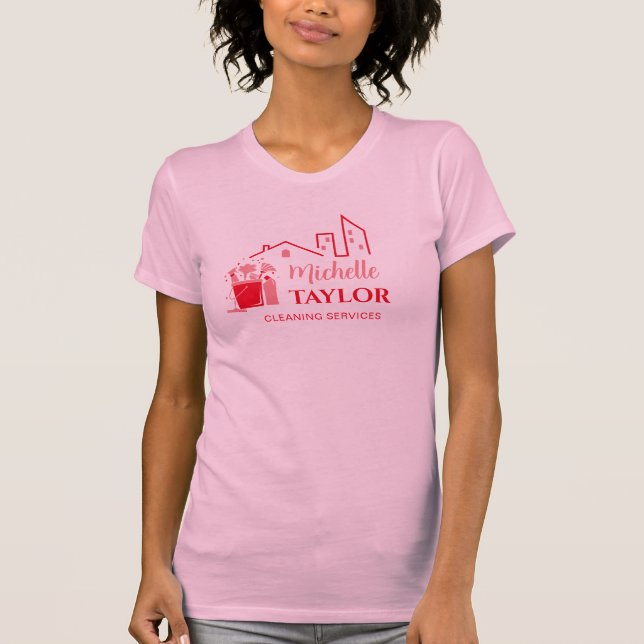 T-shirt Services de nettoyage professionnels de maison et  (Devant)