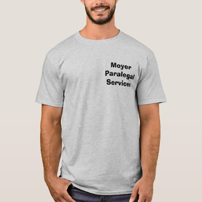T-shirt Services de paralégal de Moyer (Devant)